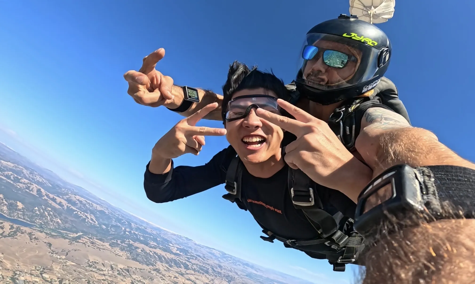 Sky diving